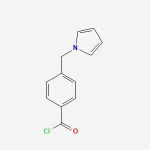 B12541621 4-[(1H-Pyrrol-1-yl)methyl]benzoyl chloride CAS No. 144096-31-1