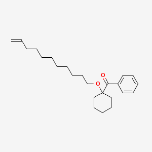 molecular formula C24H36O2 B12541627 Phenyl{1-[(undec-10-en-1-yl)oxy]cyclohexyl}methanone CAS No. 865370-28-1