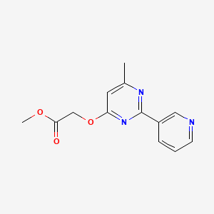 molecular formula C13H13N3O3 B12541675 Methyl {[6-methyl-2-(pyridin-3-yl)pyrimidin-4-yl]oxy}acetate CAS No. 651723-72-7