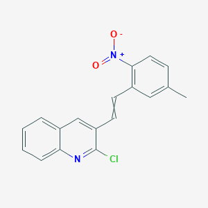 2-Chloro-3-[2-(5-methyl-2-nitrophenyl)ethenyl]quinoline