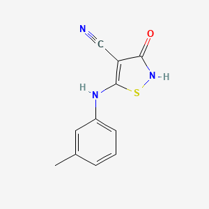 4-Isothiazolecarbonitrile, 2,3-dihydro-5-[(3-methylphenyl)amino]-3-oxo-