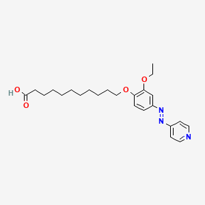 11-{2-Ethoxy-4-[(E)-(pyridin-4-yl)diazenyl]phenoxy}undecanoic acid