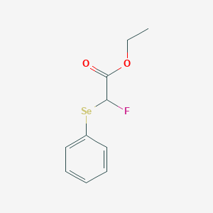 Acetic acid, fluoro(phenylseleno)-, ethyl ester