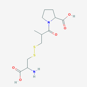 molecular formula C12H20N2O5S2 B1254175 1-[3-[(2-Amino-2-carboxyethyl)disulfanyl]-2-methylpropanoyl]pyrrolidine-2-carboxylic acid 