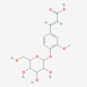 molecular formula C16H20O9 B1254178 (E)-ferulic acid 4-O-beta-D-glucoside 