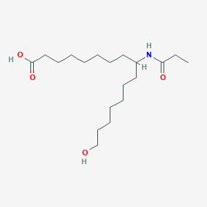 Hexadecanoic acid, 16-hydroxy-9-[(1-oxopropyl)amino]-