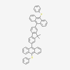 9,9'-(9,9-Dimethyl-9H-fluorene-2,7-diyl)bis[10-(phenylsulfanyl)anthracene]