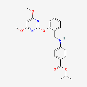 molecular formula C23H25N3O5 B1254182 Propan-2-yl 4-[[2-(4,6-dimethoxypyrimidin-2-yl)oxyphenyl]methylamino]benzoate 
