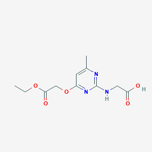 N-[4-(2-Ethoxy-2-oxoethoxy)-6-methylpyrimidin-2-yl]glycine