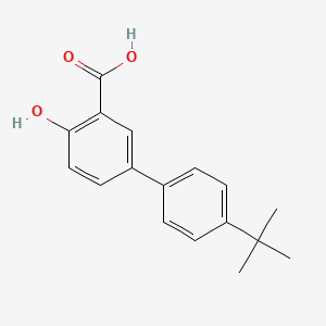 molecular formula C17H18O3 B12542048 (1,1'-Biphenyl)-3-carboxylic acid, 4'-(1,1-dimethylethyl)-4-hydroxy- CAS No. 142556-92-1