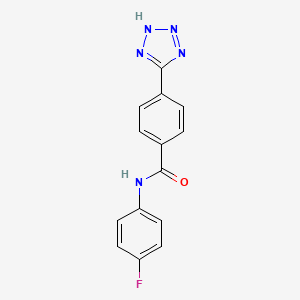 N-(4-fluorophenyl)-4-(2H-tetrazol-5-yl)benzamide