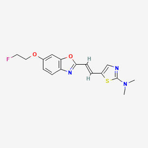 molecular formula C16H16FN3O2S B1254208 5-[(E)-2-[6-(2-Fluoroethoxy)-1,3-benzoxazol-2-yl]ethenyl]-N,N-dimethyl-1,3-thiazol-2-amine CAS No. 845647-80-5
