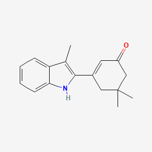 5,5-Dimethyl-3-(3-methyl-1H-indol-2-yl)cyclohex-2-en-1-one