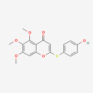 2-[(4-Hydroxyphenyl)sulfanyl]-5,6,7-trimethoxy-4H-1-benzopyran-4-one