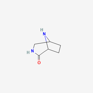 molecular formula C6H10N2O B1254241 3,8-Diazabicyclo[3.2.1]octan-2-one CAS No. 22315-17-9