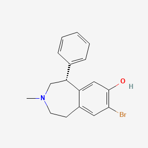 molecular formula C17H18BrNO B1254242 7-Bromo-8-hydroxy-3-methyl-1-phenyl-2,3,4,5-tetrahydro-1H-3-benzazepine CAS No. 94344-79-3
