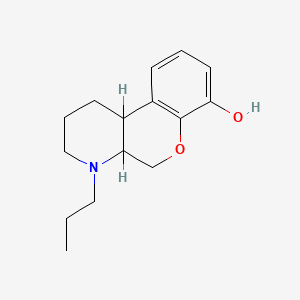 molecular formula C15H21NO2 B1254245 4-propyl-1,2,3,4a,5,10b-hexahydrochromeno[3,4-b]pyridin-7-ol 