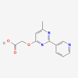 {[6-Methyl-2-(pyridin-3-yl)pyrimidin-4-yl]oxy}acetic acid