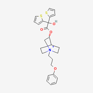 molecular formula C26H30NO4S2+ B1254267 Aclidinium CAS No. 727649-81-2