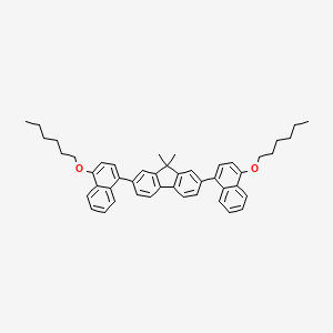 2,7-Bis[4-(hexyloxy)naphthalen-1-yl]-9,9-dimethyl-9H-fluorene