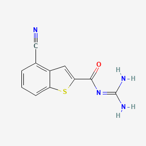 molecular formula C11H8N4OS B1254270 N-(4-cyano-benzo(b)thiophene-2-carbonyl)guanidine 