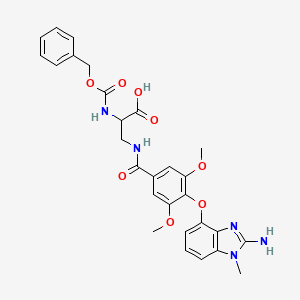 3-[[4-(2-amino-1-methylbenzimidazol-4-yl)oxy-3,5-dimethoxybenzoyl]amino]-2-(phenylmethoxycarbonylamino)propanoic acid