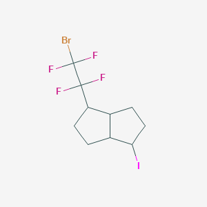 molecular formula C10H12BrF4I B12542739 Pentalene, 1-(2-bromo-1,1,2,2-tetrafluoroethyl)octahydro-4-iodo- CAS No. 147297-42-5