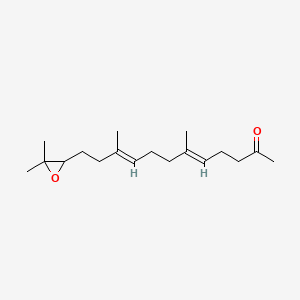 molecular formula C18H30O2 B1254312 5,9-Dodecadien-2-one, 12-(3,3-dimethyloxiranyl)-6,10-dimethyl-, (E,E)- CAS No. 77286-42-1