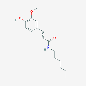 N-Hexyl-3-(4-hydroxy-3-methoxyphenyl)prop-2-enamide