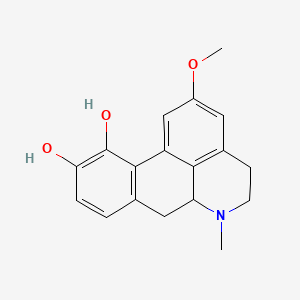 molecular formula C18H19NO3 B1254319 2-methoxy-6-methyl-5,6,6a,7-tetrahydro-4H-dibenzo[de,g]quinoline-10,11-diol 