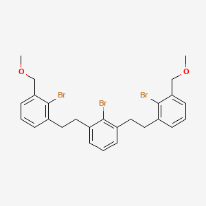 molecular formula C26H27Br3O2 B12543211 1,1'-[(2-Bromo-1,3-phenylene)di(ethane-2,1-diyl)]bis[2-bromo-3-(methoxymethyl)benzene] CAS No. 142449-23-8