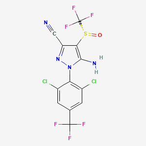 molecular formula C12H4Cl2F6N4OS B1254322 (R)-fipronil 