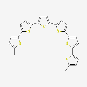 molecular formula C26H18S6 B12543221 alpha,alpha'-Dimethylsexithiophene CAS No. 147237-94-3