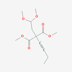 Dimethyl (but-1-yn-1-yl)(2,2-dimethoxyethyl)propanedioate