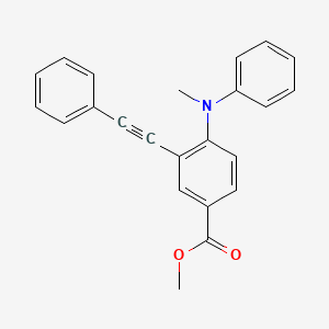 Benzoic acid, 4-(methylphenylamino)-3-(phenylethynyl)-, methyl ester