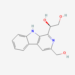 molecular formula C14H14N2O3 B1254325 (1R)-1-[3-(hydroxymethyl)-9H-pyrido[3,4-b]indol-1-yl]ethane-1,2-diol 