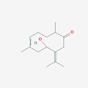 8-Hydroxy-2,6-dimethyl-9-(propan-2-ylidene)cyclodec-5-en-1-one