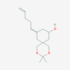 3,3-Dimethyl-10-(pent-4-en-1-ylidene)-2,4-dioxaspiro[5.5]undecan-8-ol