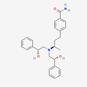 molecular formula C27H32N2O3 B1254330 p-[(R)-3-[bis-[(R)-beta-hydroxyphenethyl]amino]butyl]benzamide 