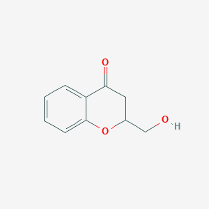 molecular formula C10H10O3 B1254342 4H-1-Benzopyran-4-one, 2,3-dihydro-2-(hydroxymethyl)- CAS No. 116543-90-9