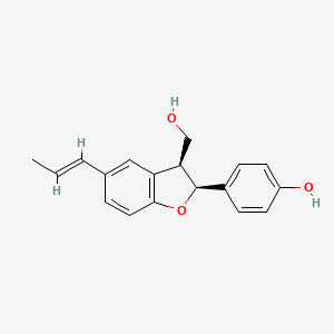 (2S,3S)-2,3-dihydro-3-hydroxymethyl-2-(4-hydroxyphenyl)-5-(E)-propenylbenzofuran