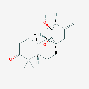 molecular formula C20H28O3 B1254359 ent-13S-羟基-16-阿替烯-3,14-二酮 