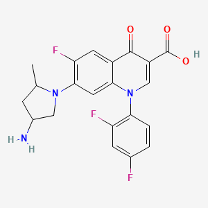 molecular formula C21H18F3N3O3 B1254360 Tosufloxin analog 