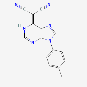 Propanedinitrile, [1,9-dihydro-9-(4-methylphenyl)-6H-purin-6-ylidene]-