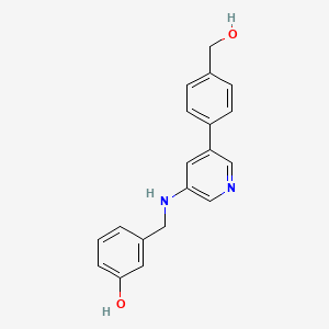 3-[({5-[4-(Hydroxymethyl)phenyl]pyridin-3-yl}amino)methyl]phenol