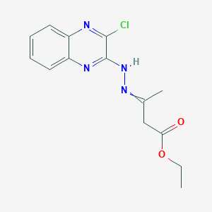 Ethyl 3-[2-(3-chloroquinoxalin-2-yl)hydrazinylidene]butanoate