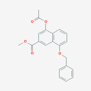 2-Naphthalenecarboxylic acid, 4-(acetyloxy)-8-(phenylmethoxy)-, methyl ester