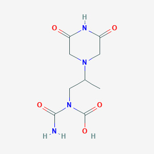 Carbamoyl[2-(3,5-dioxopiperazin-1-yl)propyl]carbamic acid