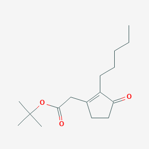 molecular formula C16H26O3 B12543927 tert-Butyl (3-oxo-2-pentylcyclopent-1-en-1-yl)acetate CAS No. 143479-01-0