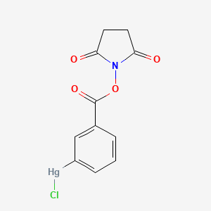 molecular formula C11H8ClHgNO4 B12543940 Chloro(3-{[(2,5-dioxopyrrolidin-1-yl)oxy]carbonyl}phenyl)mercury CAS No. 144050-84-0